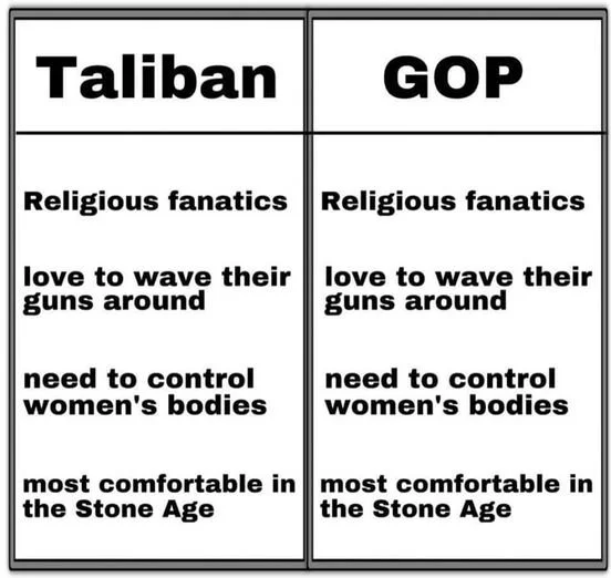 the Taliban v GOP