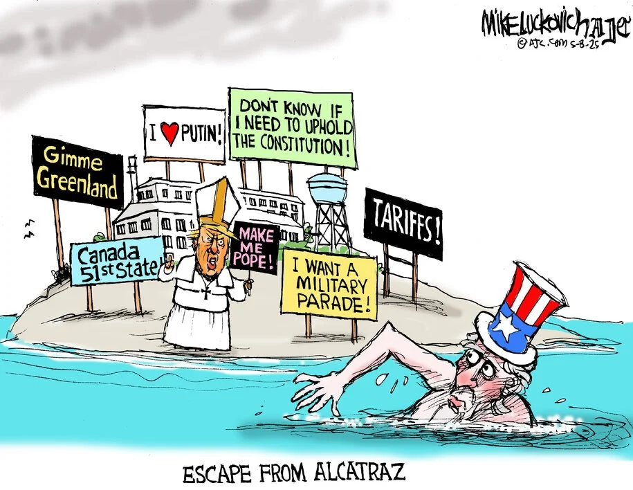 Uncle Sam swims away from Trump world