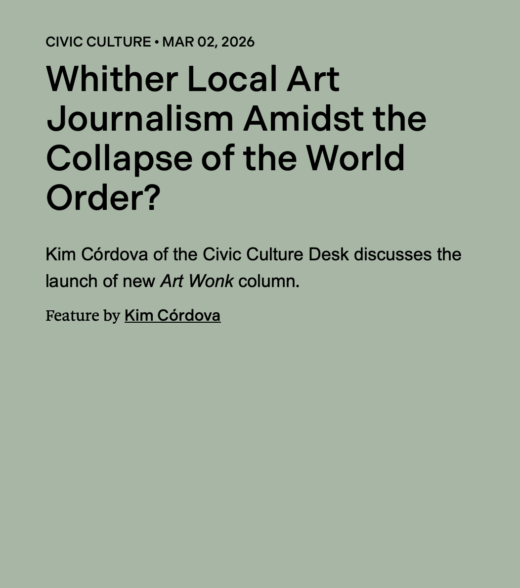 Boston Art Review // Whither Local Art Journalism Amidst the Collapse of the World Order?