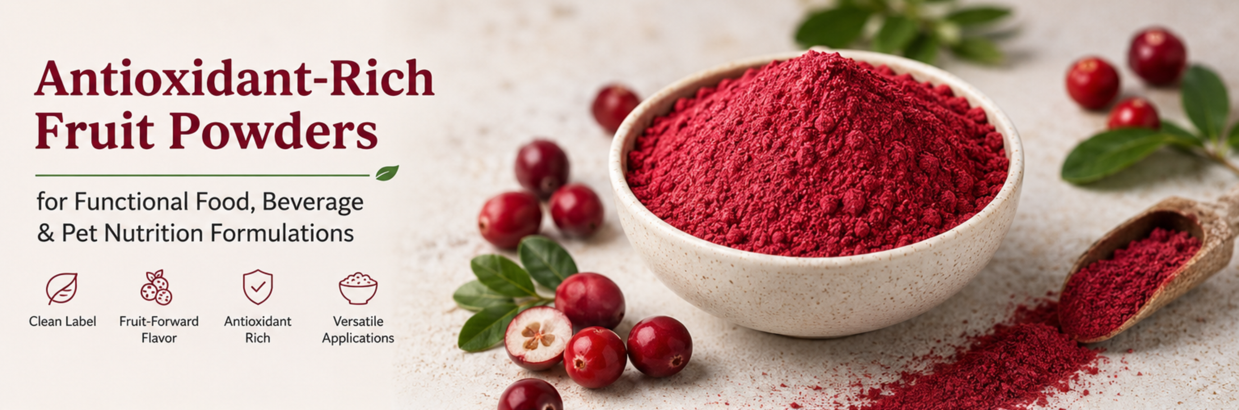 Antioxidant-Rich Fruit Powders for Functional Food, Beverage &amp; Pet Nutrition Formulations