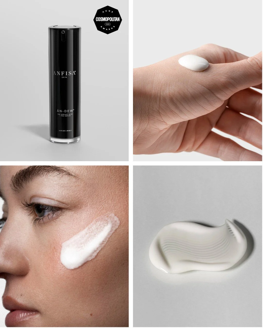 The top seller that sold out this month:  AN-DEW!⁠
⁠
This award-winning, comprehensive skin-brightening serum is designed to enhance, clarify, and gently exfoliate the skin. Azelaic Acid and PHA gluconolactone help improve texture and reduce the appe