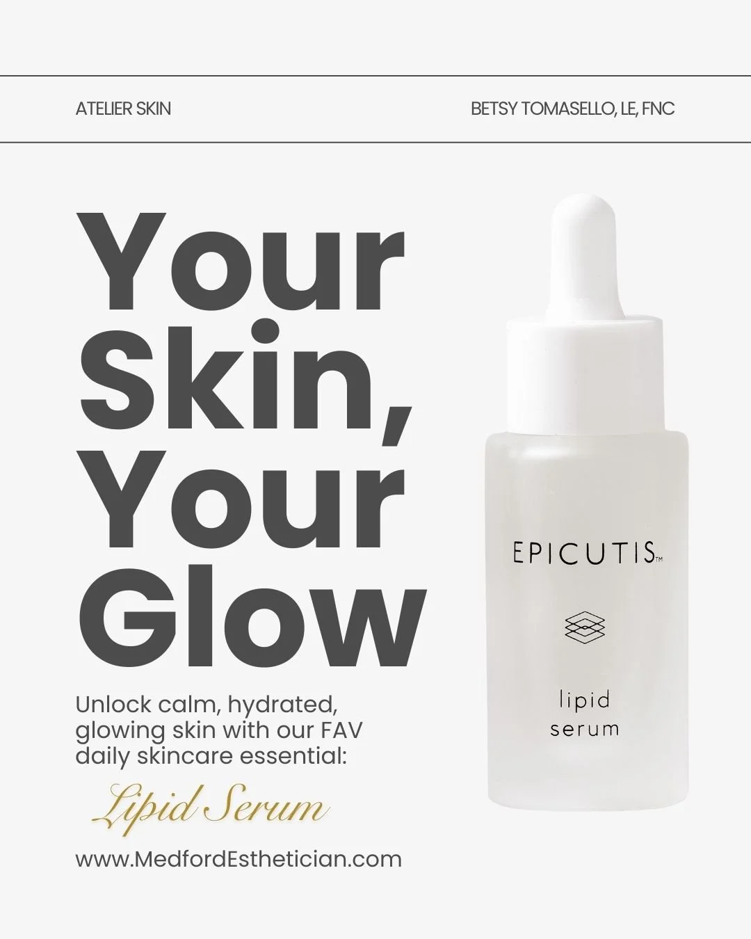 Award winning. ⁠
Scientifically proven.⁠
Esthetician favorite.⁠
⁠
Our fan-favorite Lipid Serum is JUST. THAT. GOOD!⁠
⁠
PURE MINIMALIST MAGIC: ⁠
With only 8 ingredients, this science-backed formula is an essential member of our healing arsenal around 