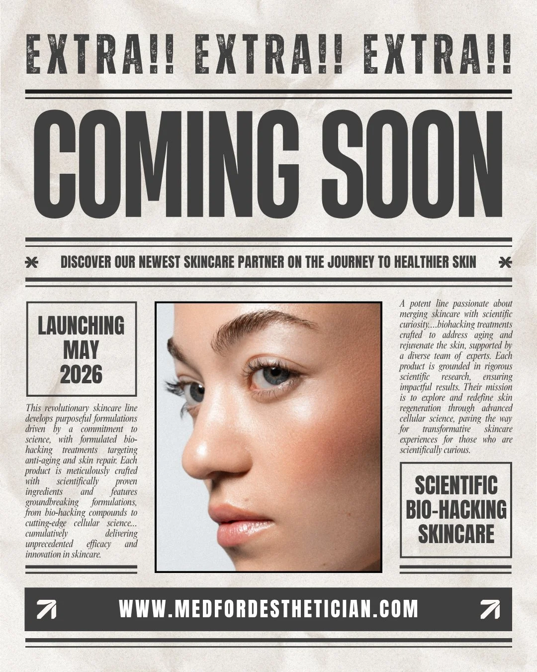 LAUNCHING MAY 1ST!⁠
⁠
🔬 Cellular Science⁠
👩🏻&zwj;🔬 Bio-Hacking⁠
🔨 Skin Repair⁠
⁠
Any guesses as to who we are so very proud and excited to be partnering with this year?! Comment below with your guesses. There *might* be a surprise in it for one 