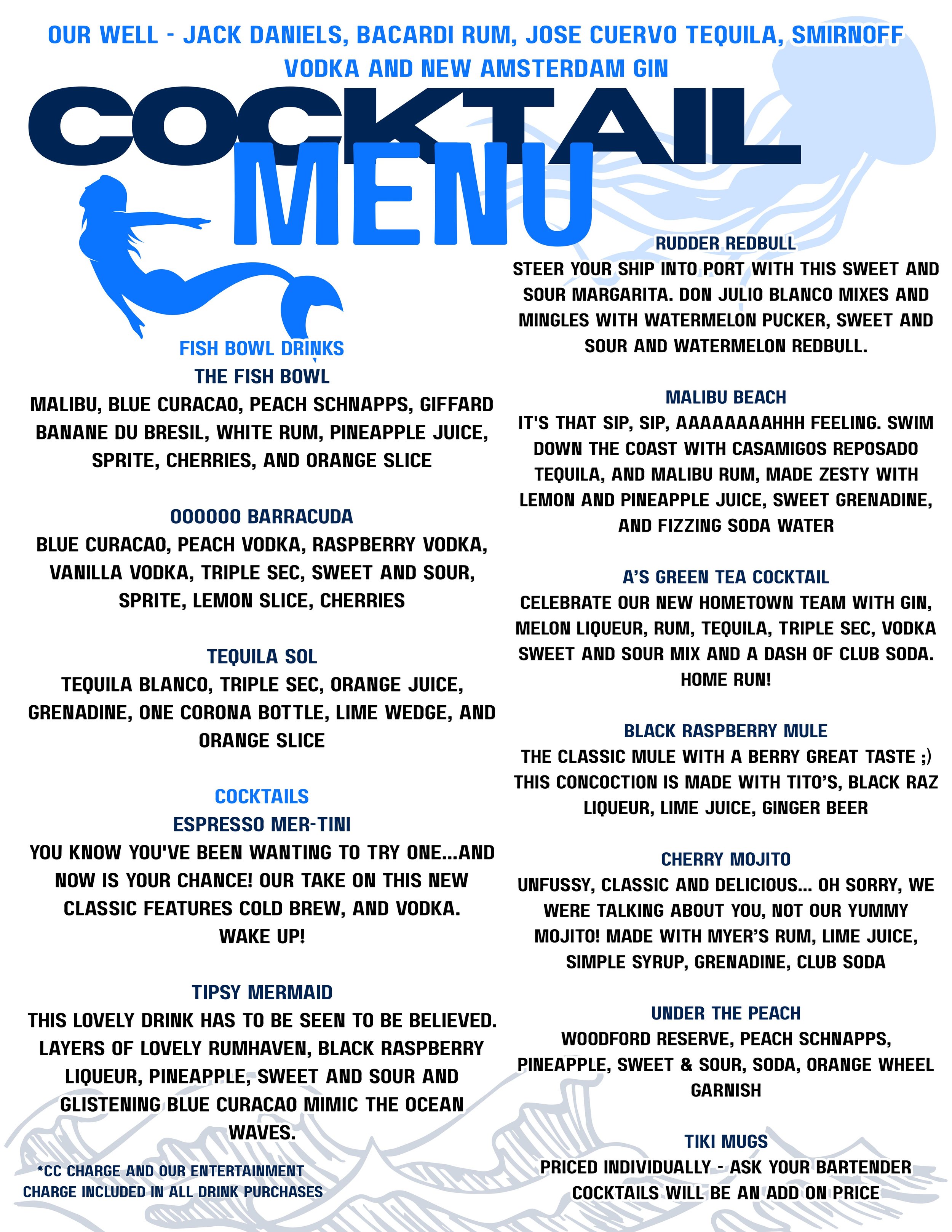 Drink Menu — Dive Bar