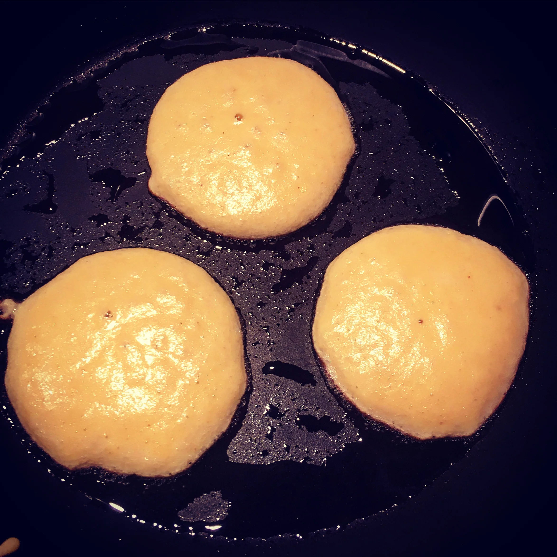 Pancakes cooking