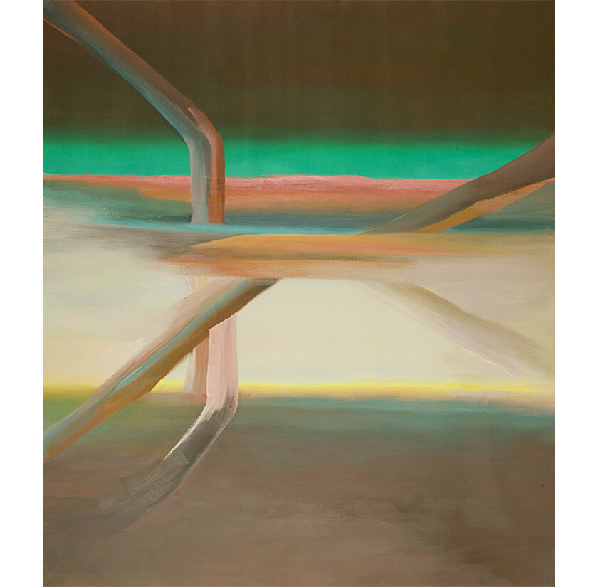   Untitled (Flavin ) 2007 oil on canvas 96 1/4 x 84 1/4”         