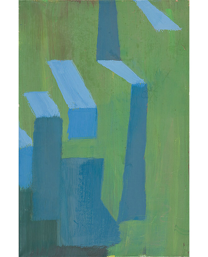   Untitled (little green)  2009 oil on linen 18 1/4 x 12 1/4”   