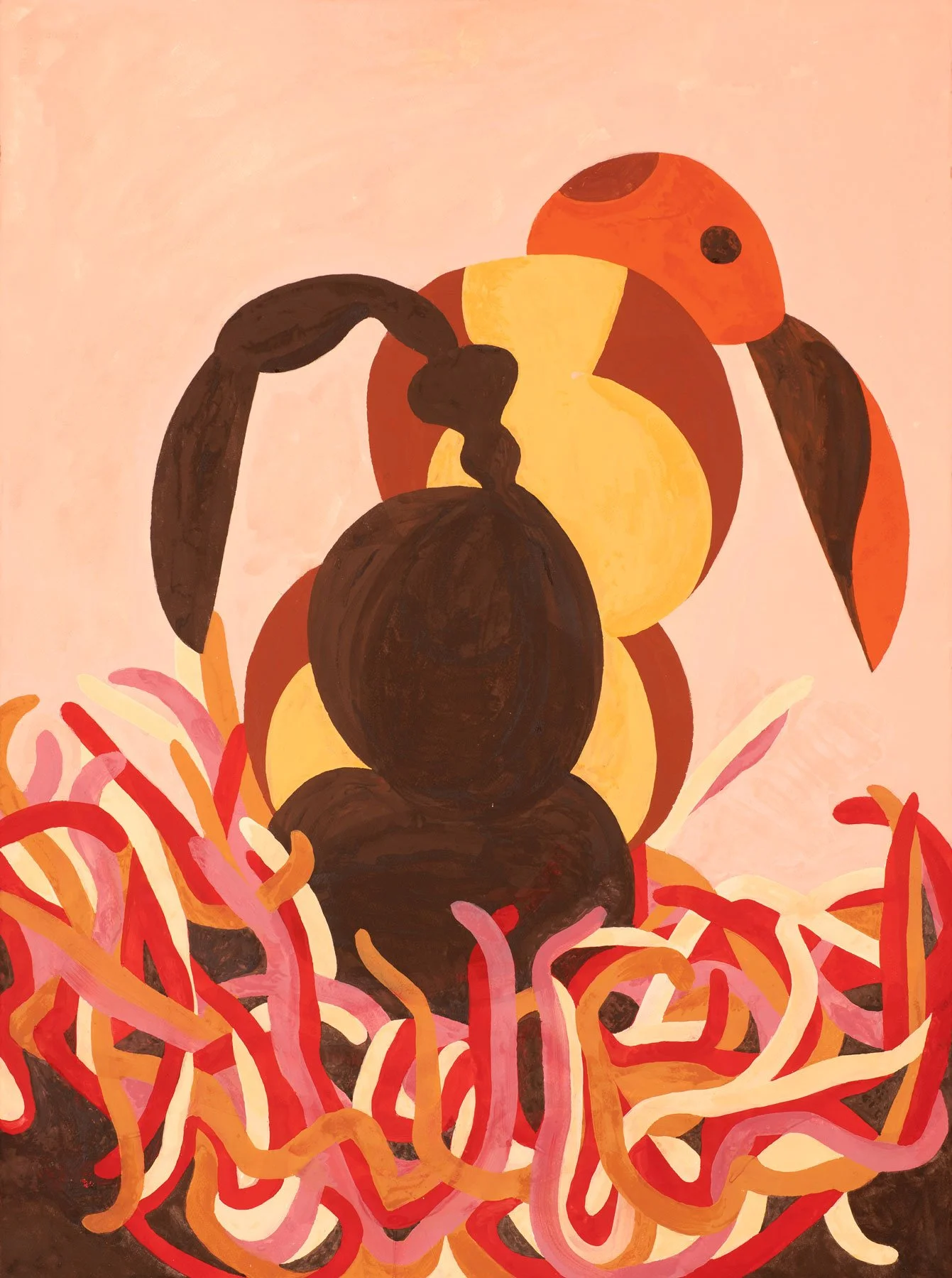   Companions  2025, gouache on watercolor paper, 30 x 22" 