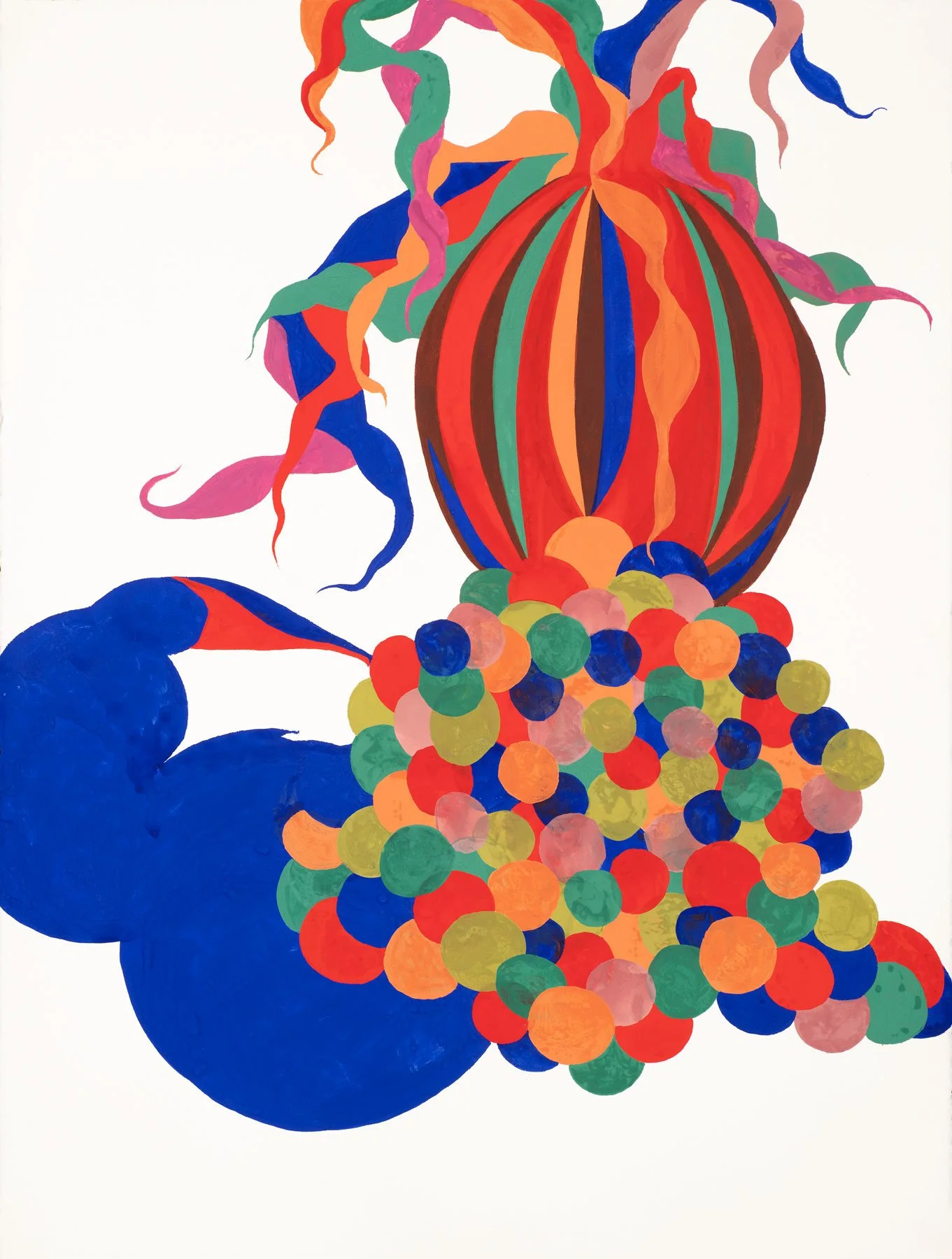   Mind Inseminating Matter  2025, gouache on watercolor paper, 30 x 22" 