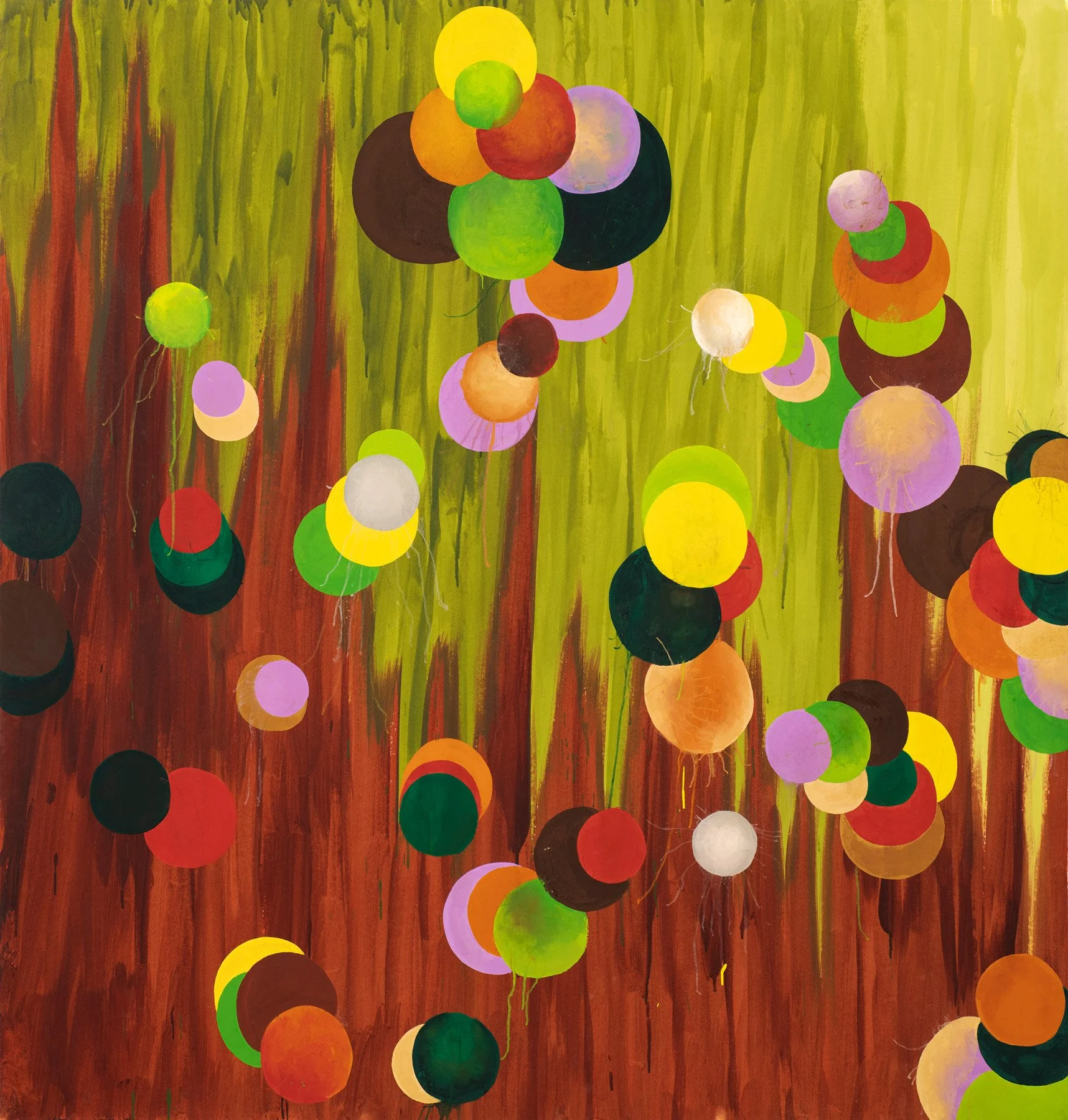   A Field of Promise and Possibility  2026, gouache on paper mounted on canvas, 63 × 60" 