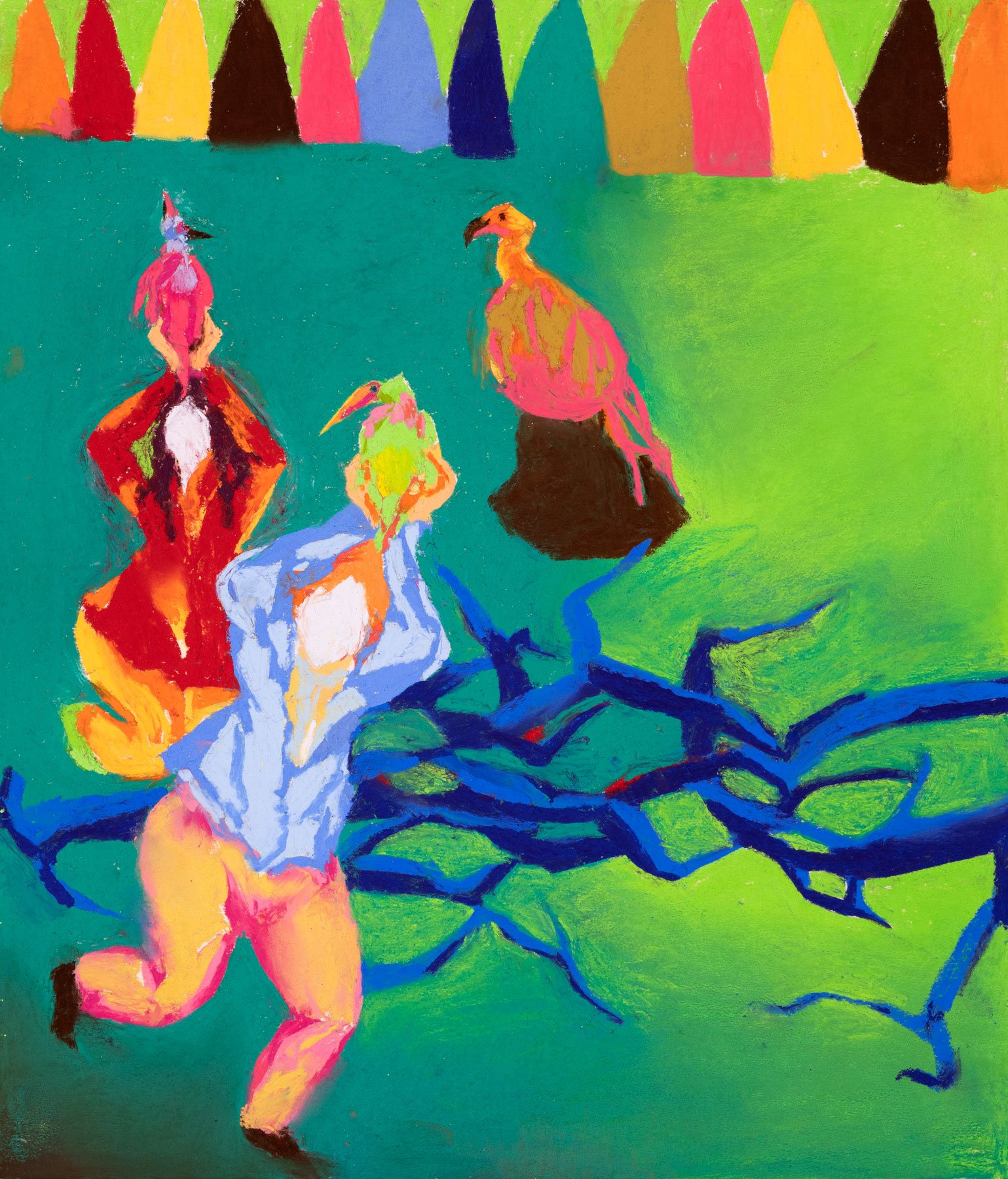 Uphold 2023-2024, pastel on paper