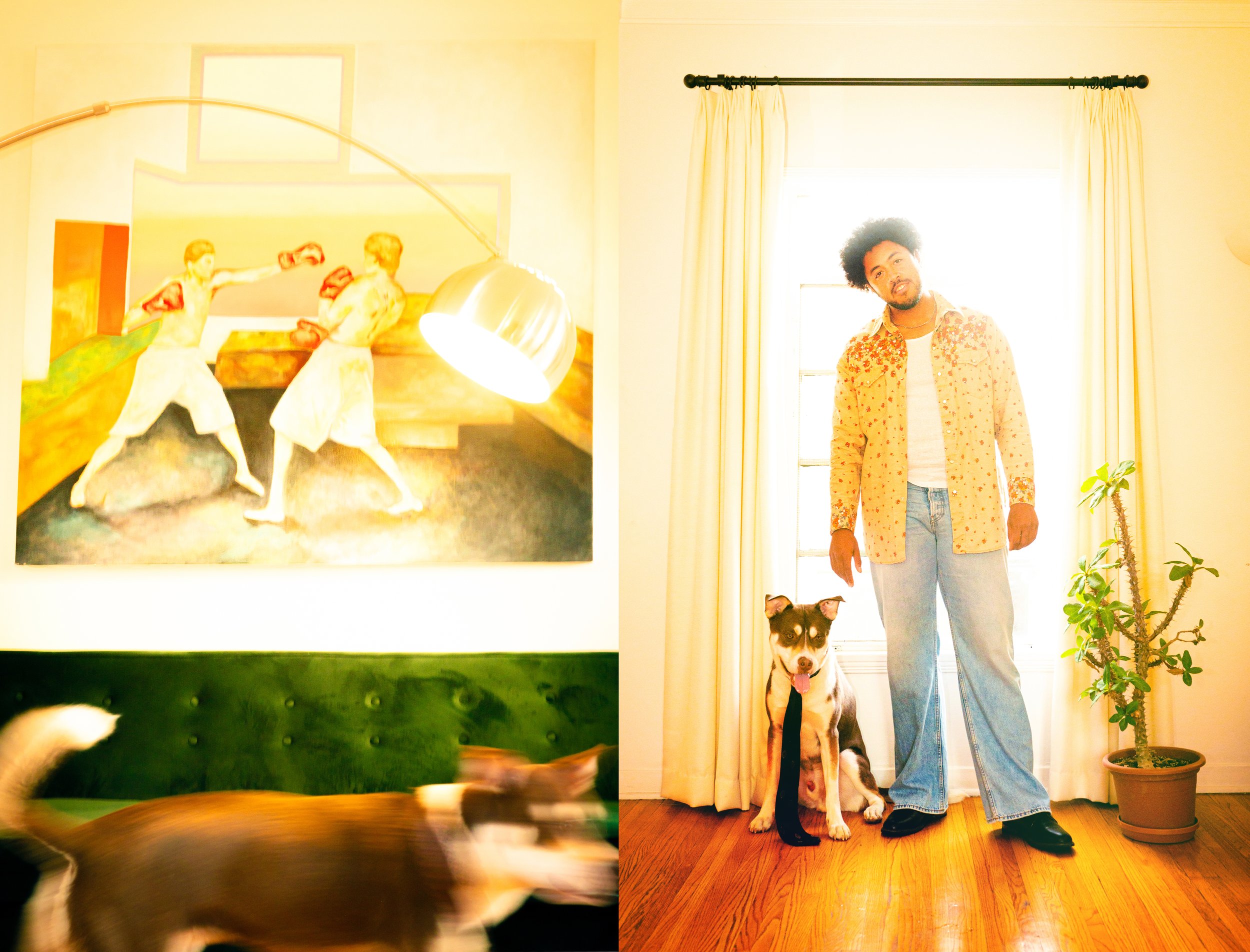 Jarvis Johnson and Dipper photographed by Jacob Justice and styled by Milaya