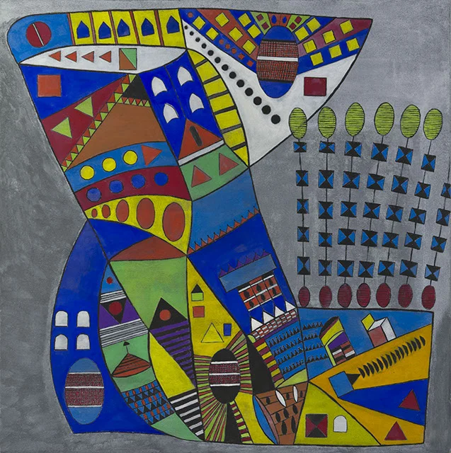Sans titre tempera et gouache / bois 50 x 50 cm 2014 - 2015