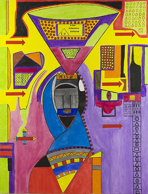Risque Gouache / toile 116 x 89 cm 2012