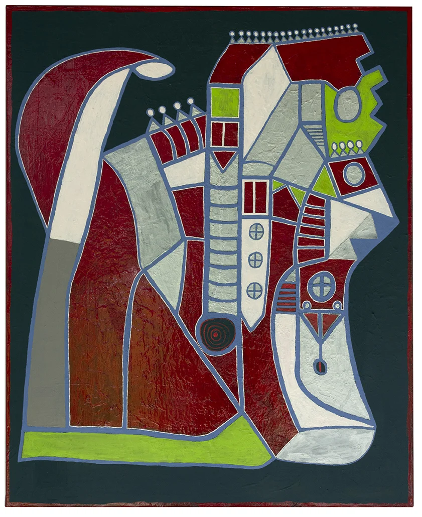 La hotte du père Noël Peinture acrylique et metal / Toile 81 x 100 cm 2016