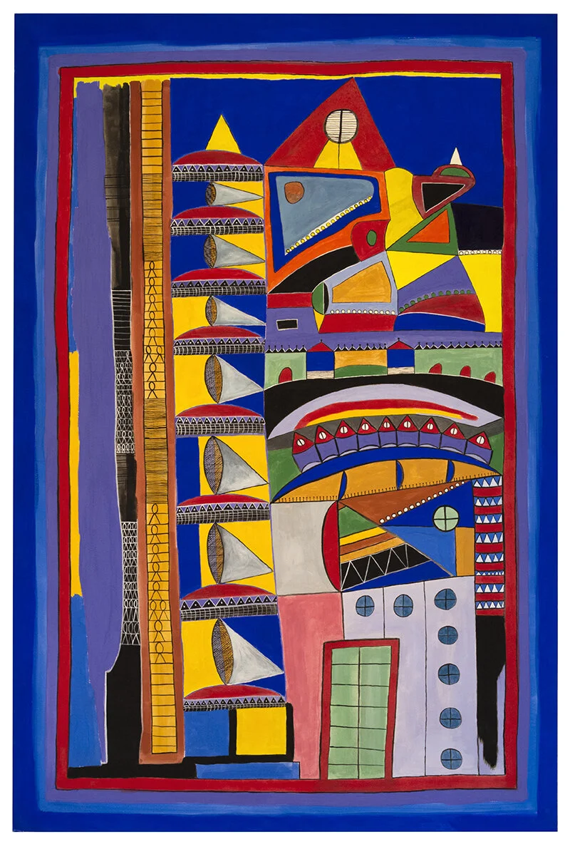 Observatoire Tempera / papier vélin marouflé / acier 120,2 x 80,1 cm 2013 - 2014