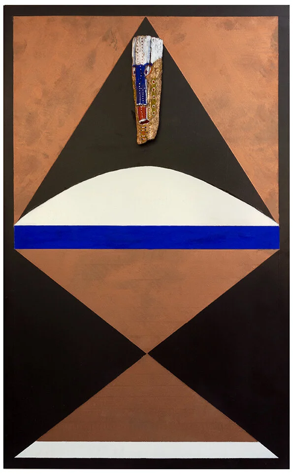 Sans titre Peinture à la bombe et tempera bois et vélin / tôle 60 x 38,9 cm 2019