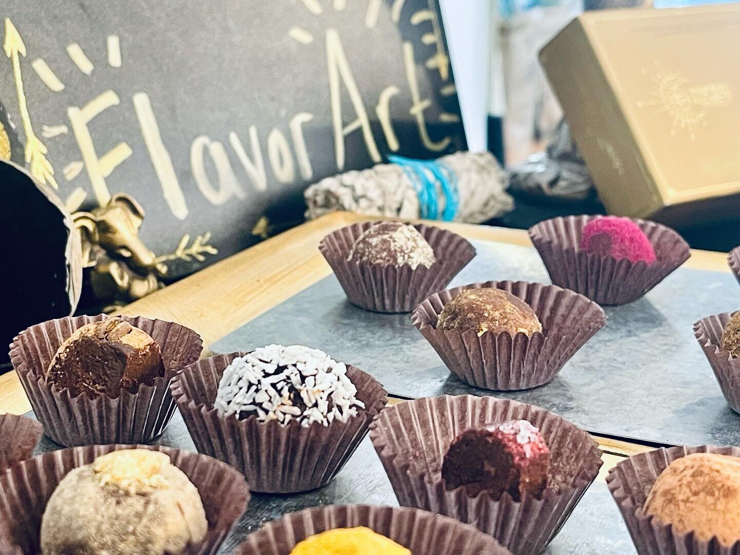 Curious?  Find Inspired Alchemy this Friday Dec 8th @fourwindsfarmfitchburg and light up your tastebuds with 21 superfood cacao truffle samples to explore!  Cacao is the perfect delivery system for nutrient dense superfoods and herbs&hellip;&hellip;t