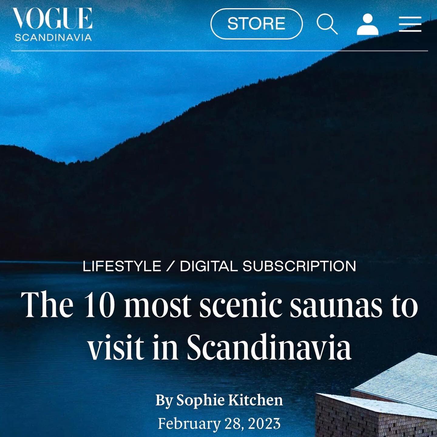 The floating sauna Skarven designed by @zeuthenstjern in very good company in @voguescandinavia

We have designed a danish sister that will arrive in another scenic location later this year @hejlsmindehavnebad 🧜🏼🧜🏻&zwj;♀️