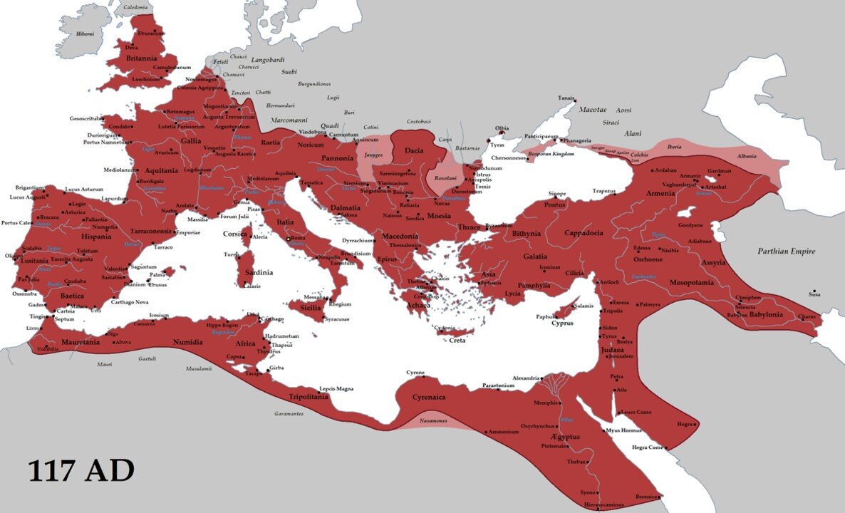 Roman Empire at its greatest extent.