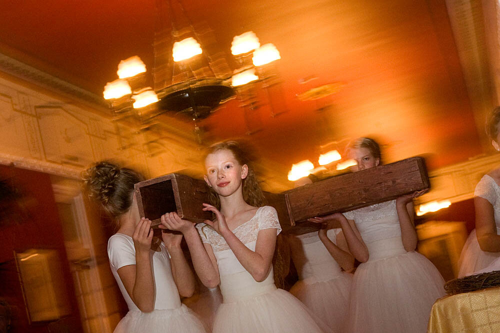  The Regal Daughters Ballet Company carry a wooden cross to the middle of the ballroom at the Broadmoor Hotel on May 16, 2008 in Colorado Springs, CO. The annual Father-Daughter Purity Ball, founded in 1998 by Randy and Lisa Wilson, focuses on the id