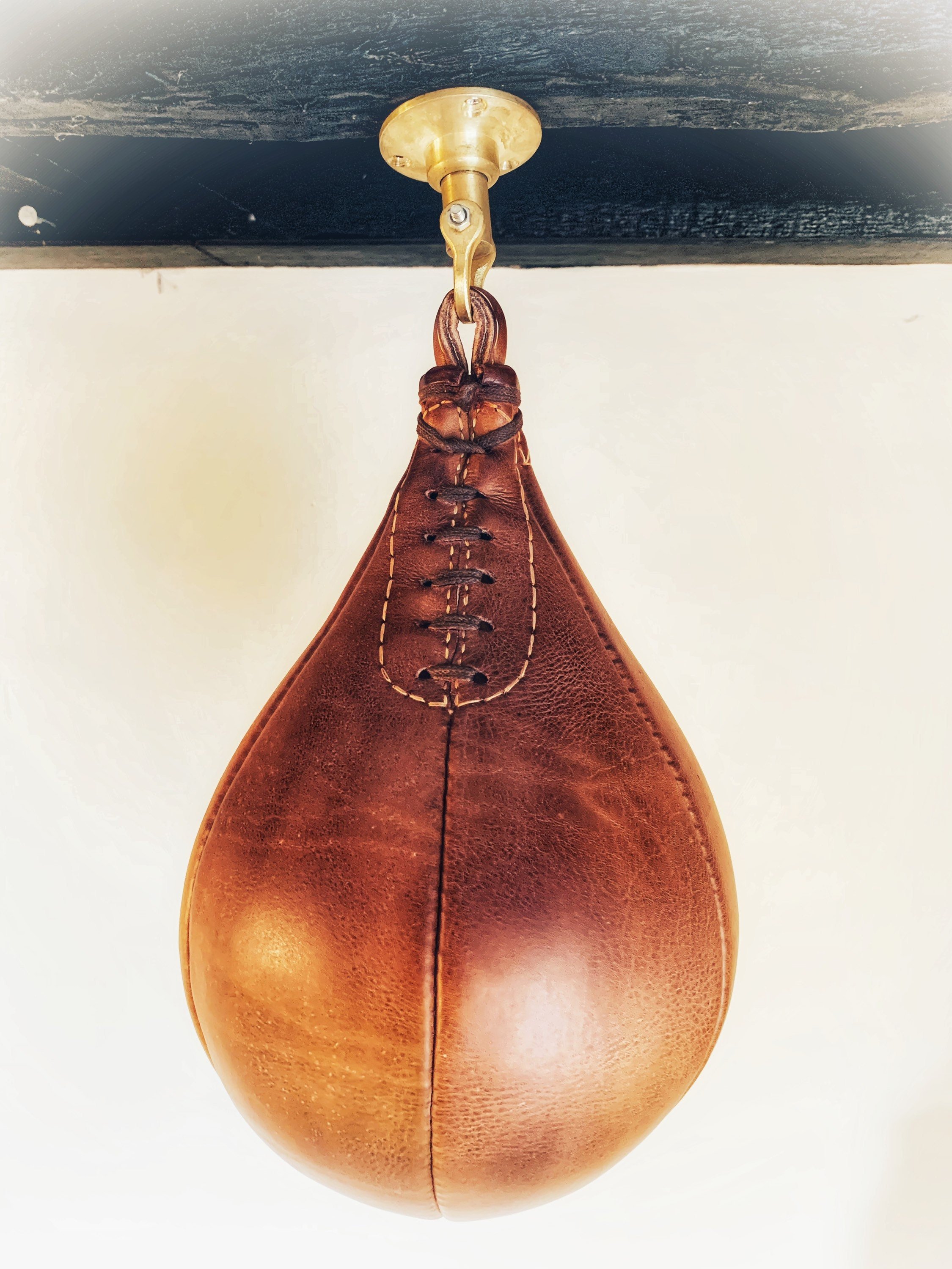 Retro Reborn Vintage Style Boxing Speed Ball with Brass Swivel Fitting