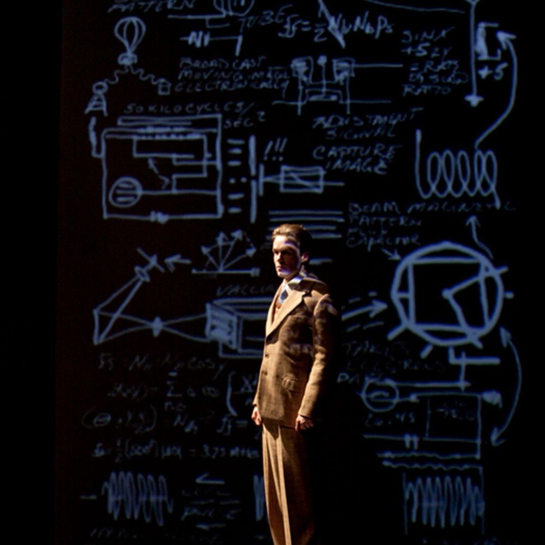 Throwback to my projection design work on The Farnsworth Invention at Alley Theatre in 2009. The Aaron Sorkin play is about Philo farnsworth who pioneered the television set. The graphics projected on the stage set were movies that illustrated his in
