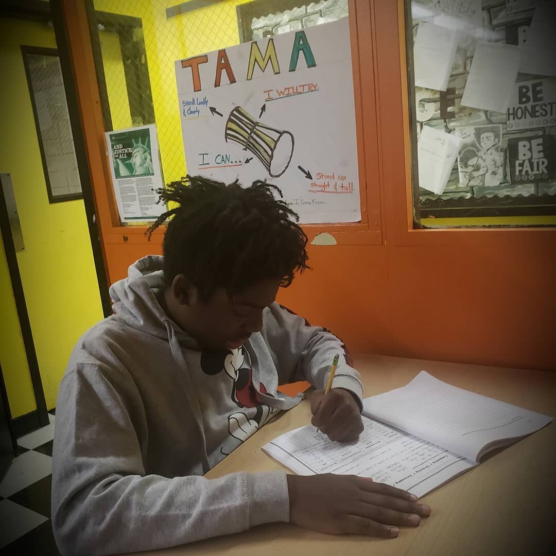 &quot;We write the same reason that we walk, talk, climb mountains or swim the oceans-because we can. &quot; James Baldwin

This Young King has been a participant of ProjecTAMA since its inception. He is always present and always seeking to learn. Sh