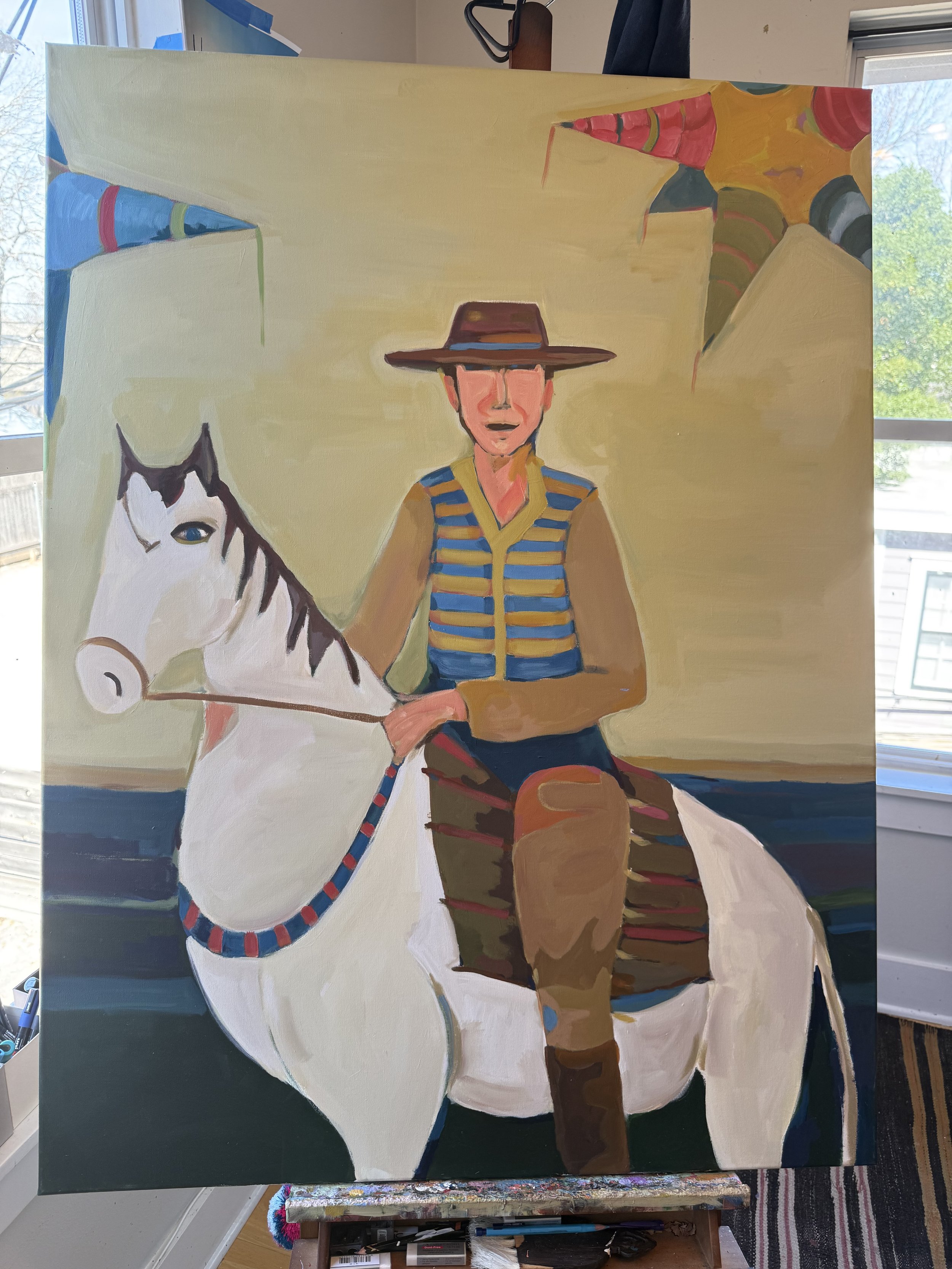 St. Michael Rides a Horse