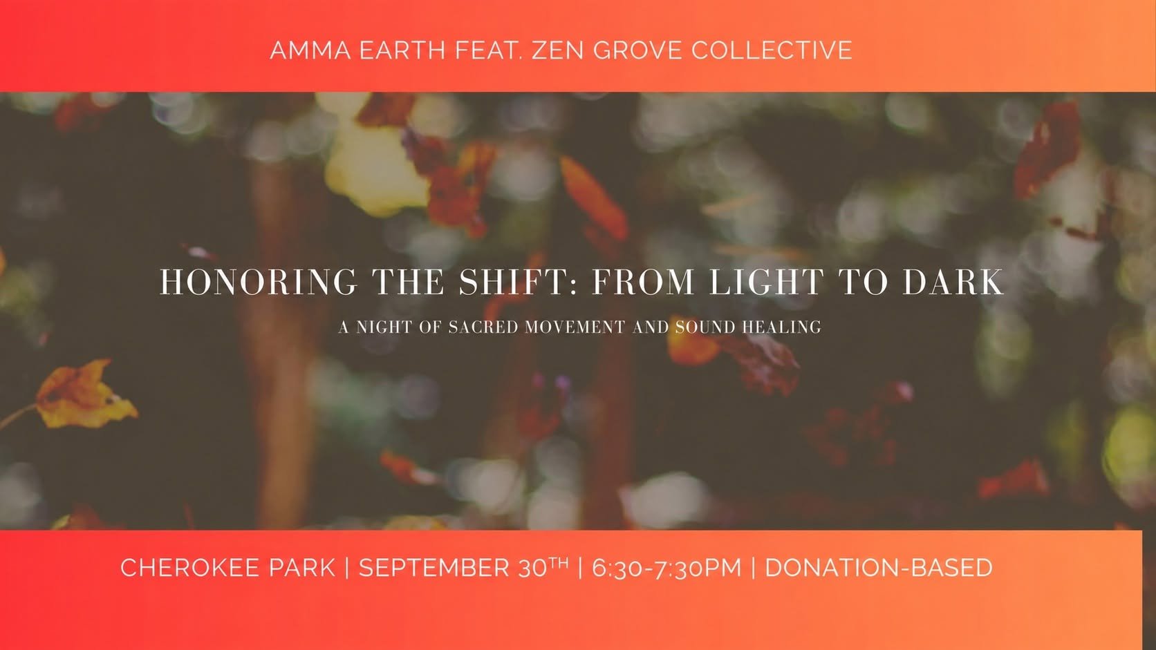 Honoring the Shift: From Light to Dark