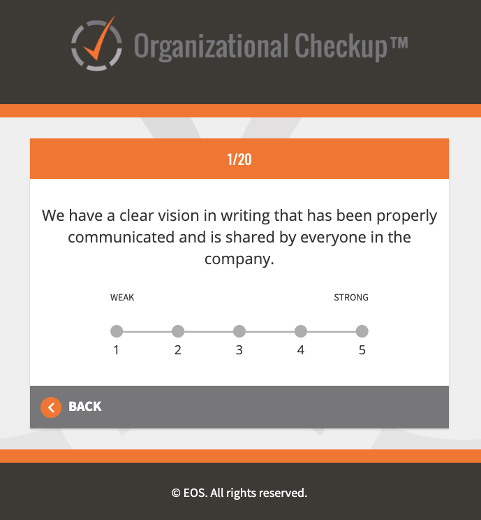 EOS Organizational Checkup — Outpace