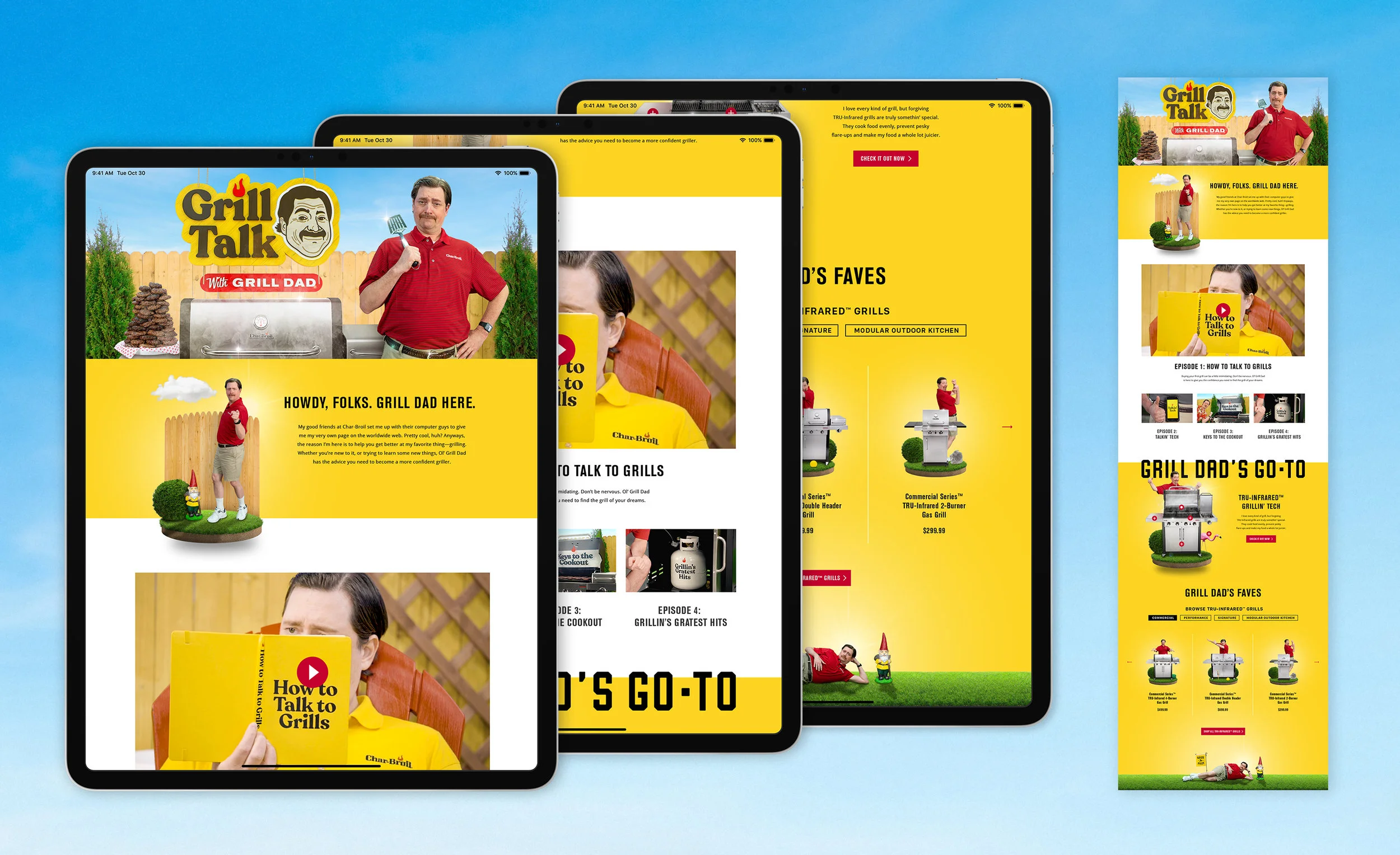 Grill Talk website layout