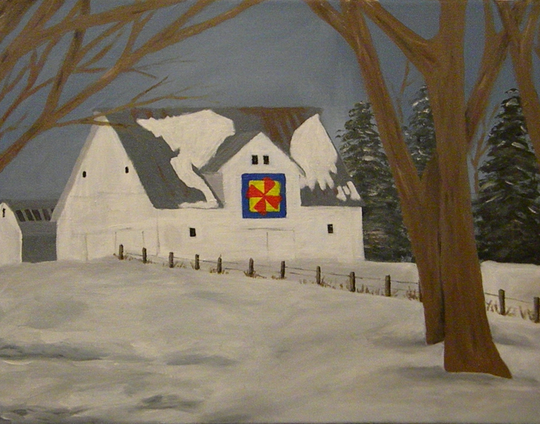 Grandpa's Barn with Barn Quilt
