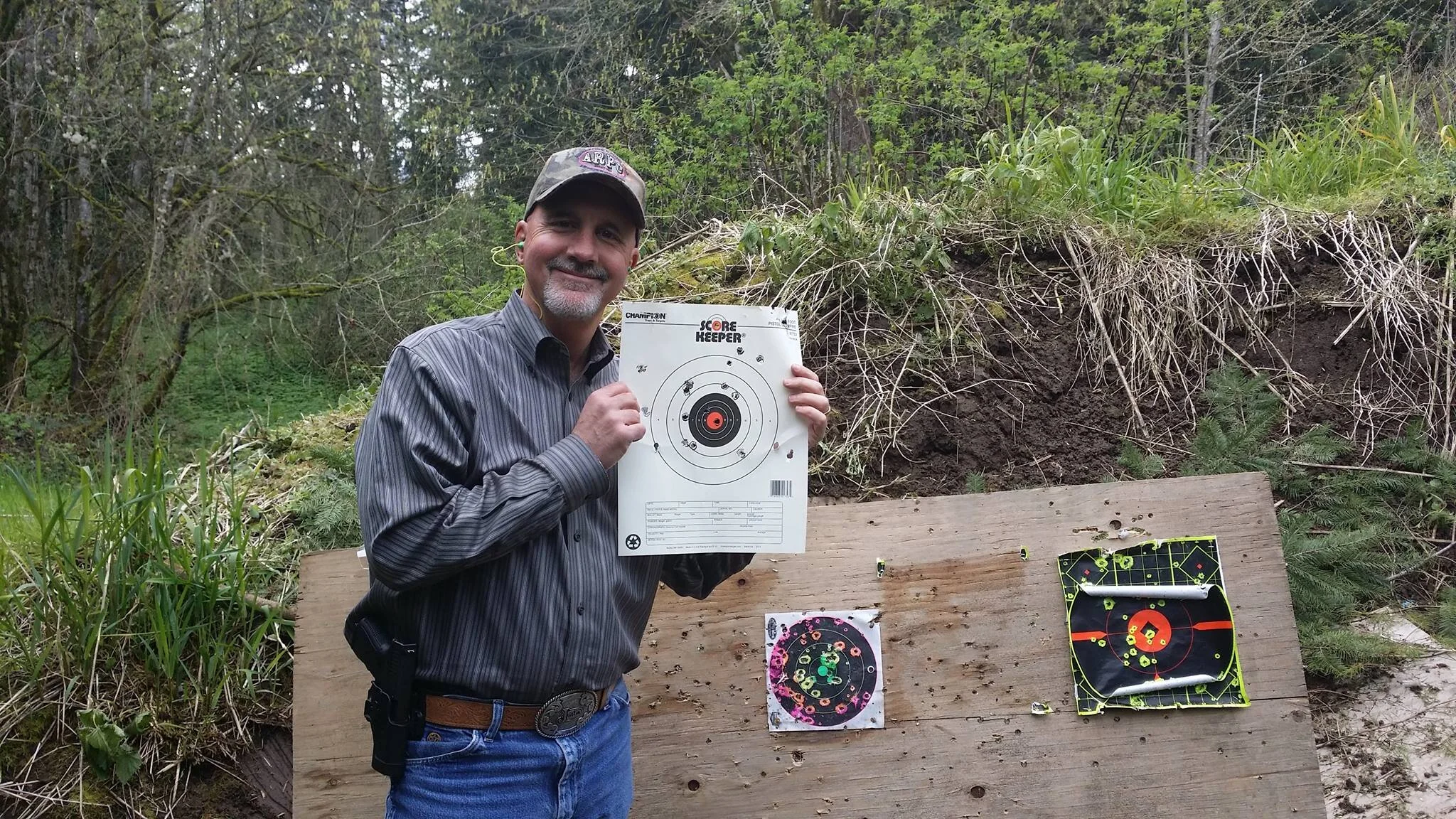 What a candidate does when not campaigning: go shooting!!