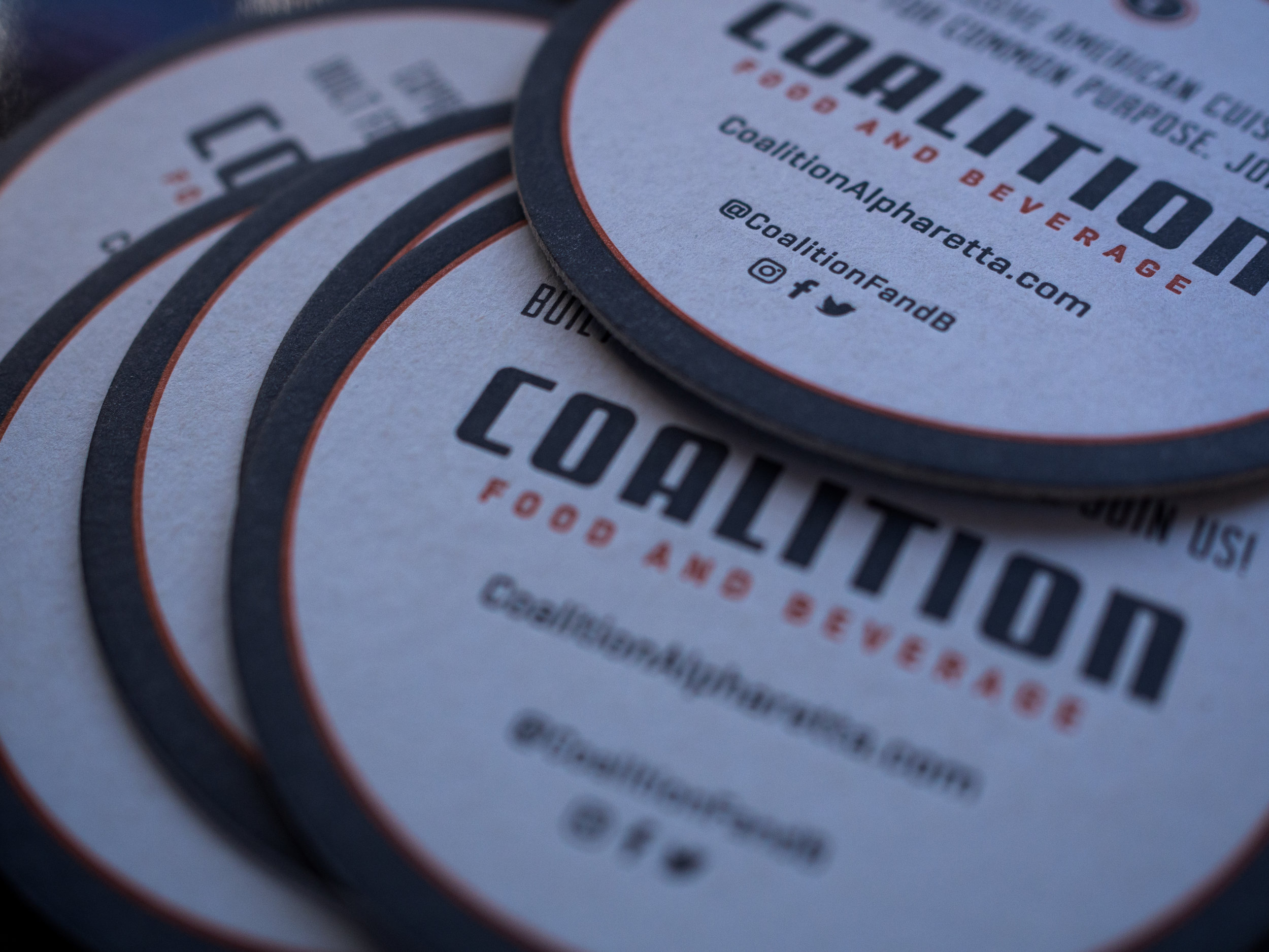 Coalition Food and Beverage, Coasters