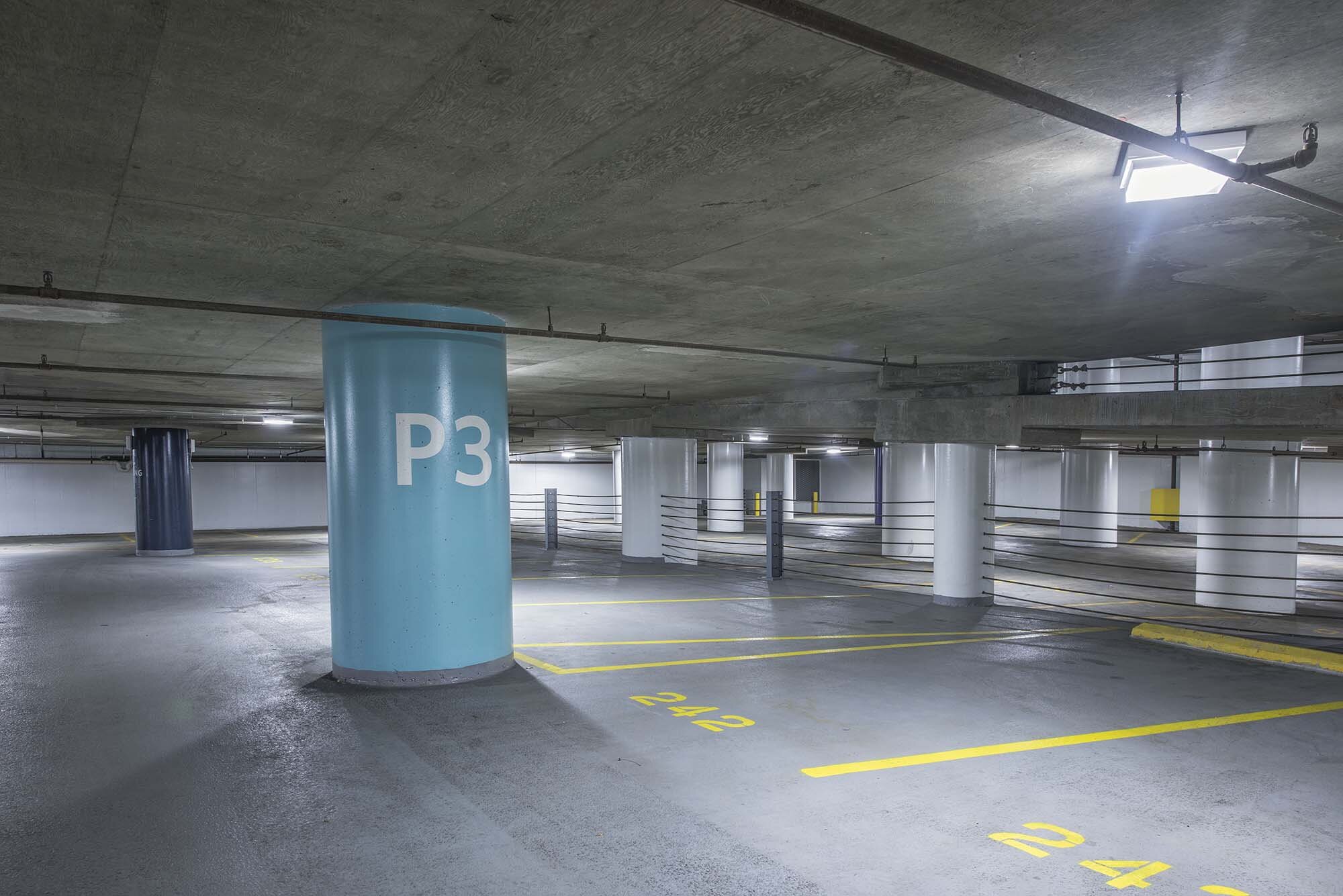 Columbia Plaza Parking Garage Level 3 Elevator Signage