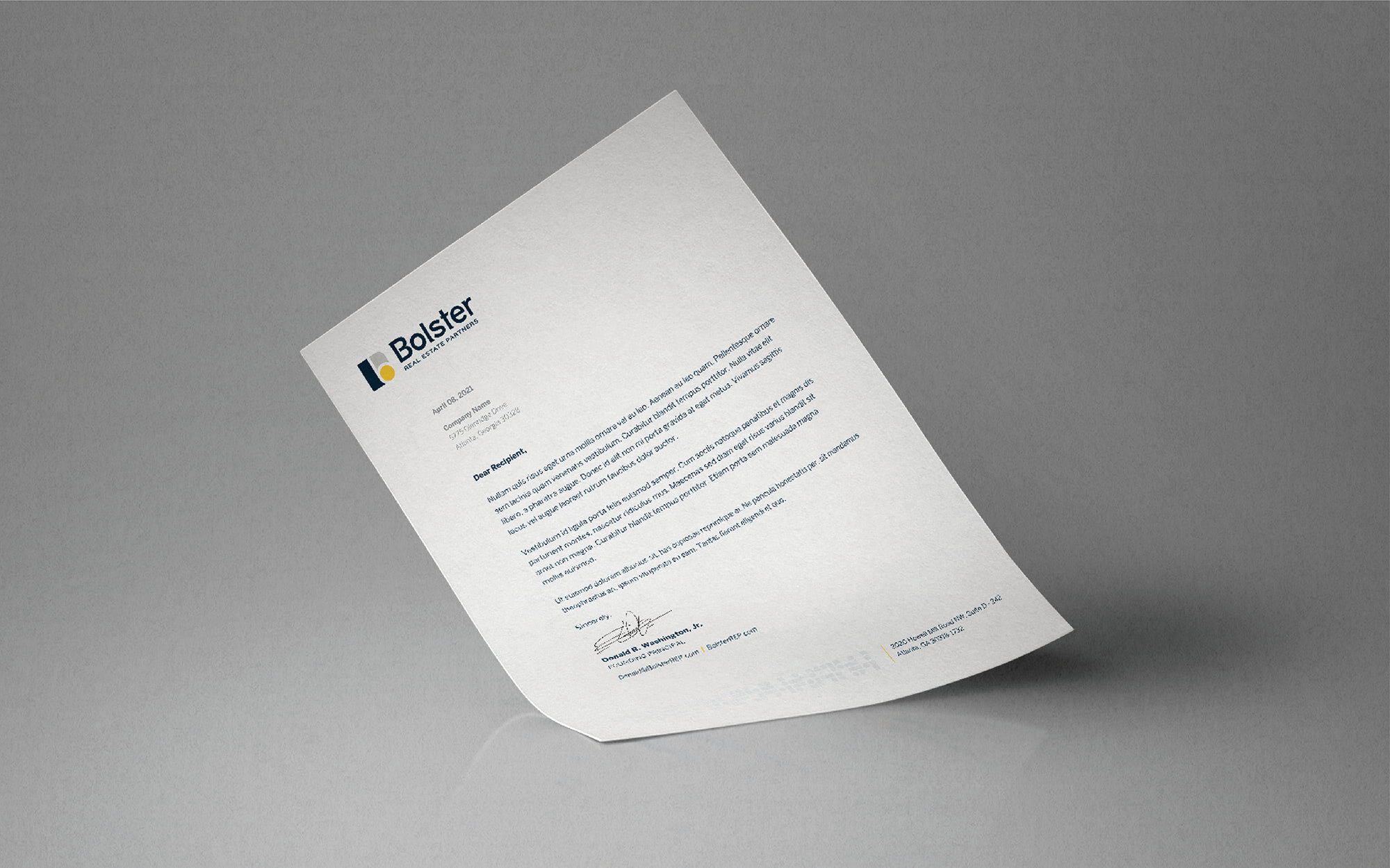 Bolster REP Letterhead