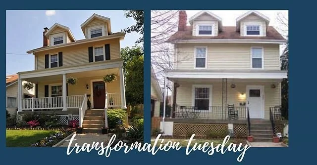 How about a 2 for 1? A transformation and a throwback. It's our first home. We loved this house so much when we bought it 16 years ago. My first for real project is also a good one to share showing how a few simple changes make a BIG difference. To r