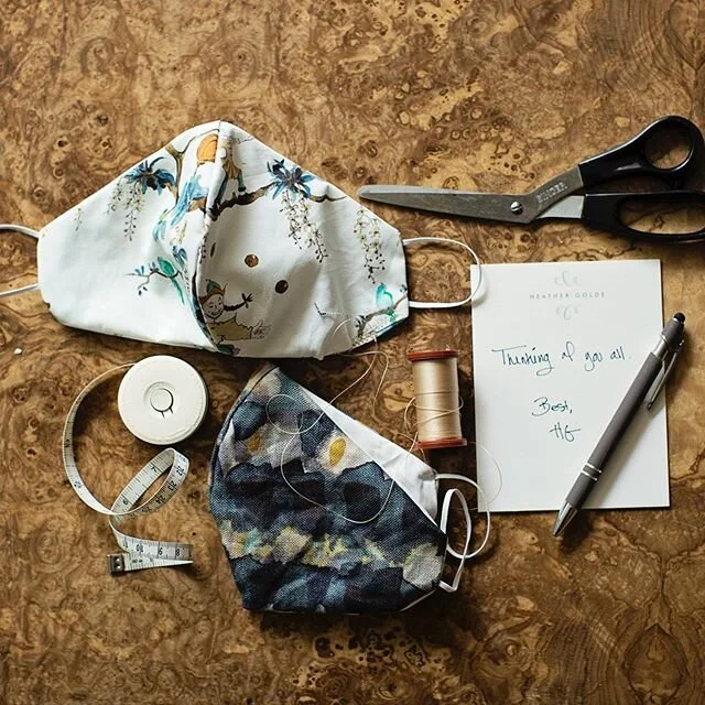 Wear your drapes on your face! Made some masks for clients out of extra fabric from their projects. I guess if they want to disappear from for a moment they can just stand in front of their beautiful drapery lol. 😷 ⠀
⠀
@fabricut @s.harris.home⠀
⠀
#i