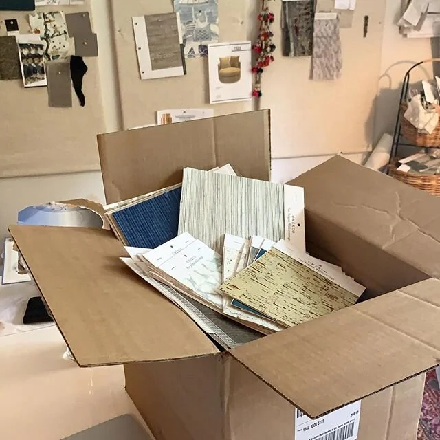 Oh happy day! FedEx just came and it&rsquo;s like Xmas in June here for me. Thank you @romo_washingtondc for bringing tour showroom to my door! #romofabrics #interiordesign