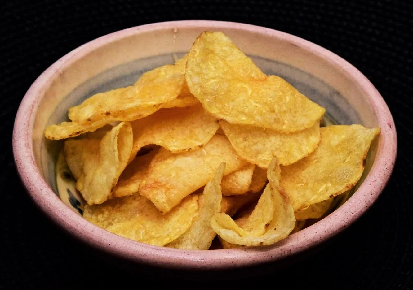 Potato Chips Drizzled with Honey