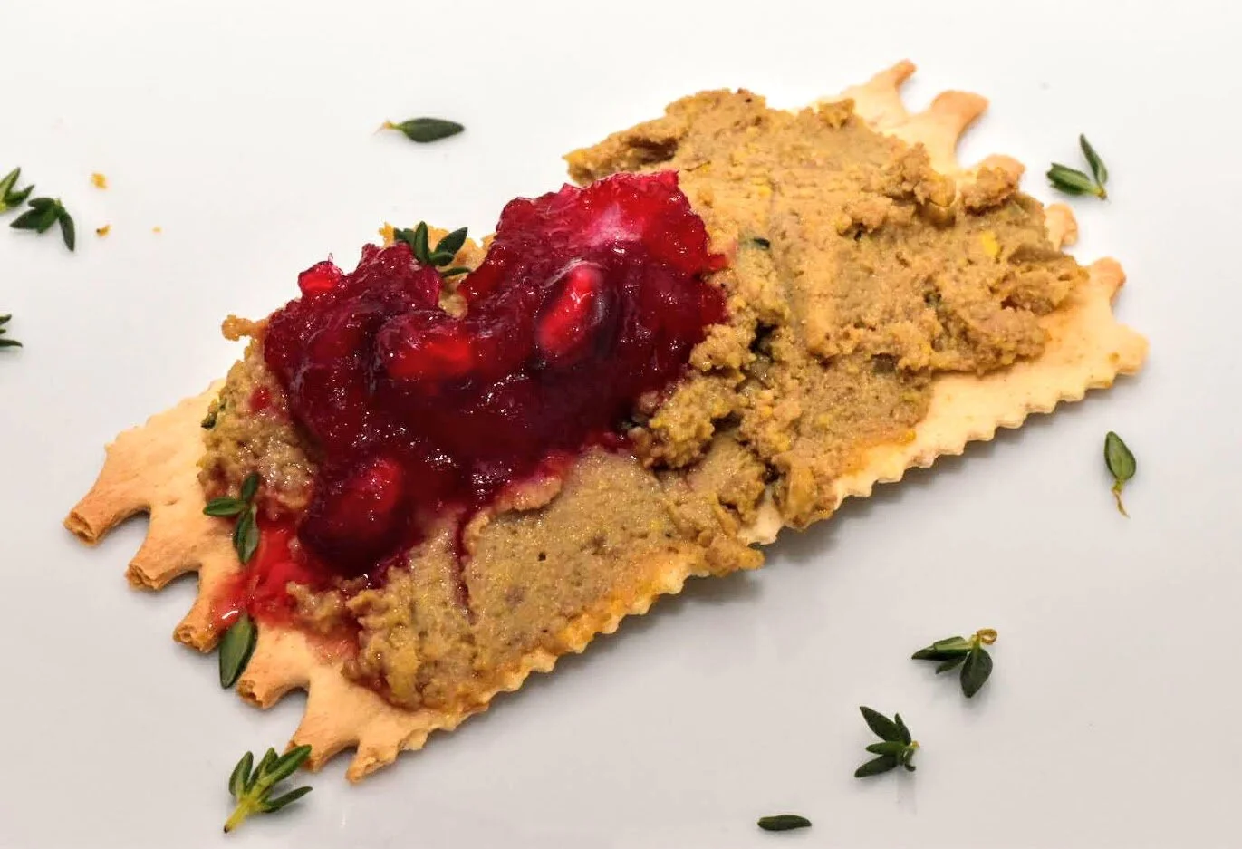 Turkey Liver Paté with Cranberry-Pomegranate Relish