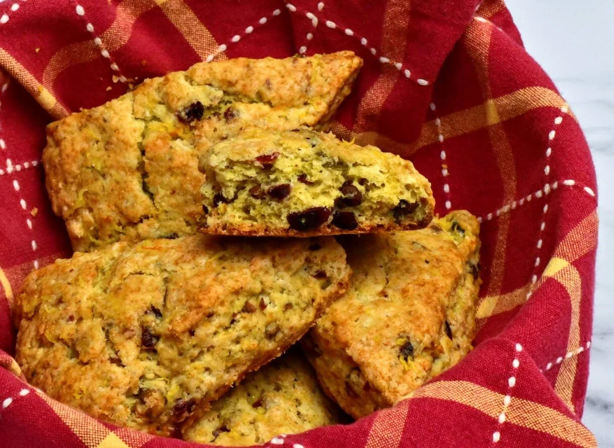 Cranberry Orange Pistachio Scones