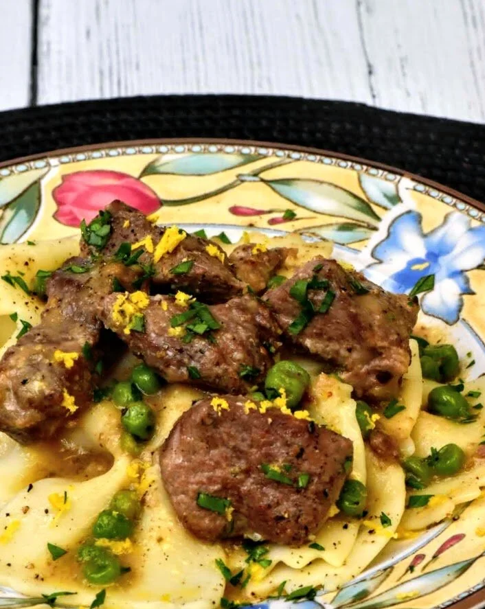 Lamb Ragout with Peas and Lemon