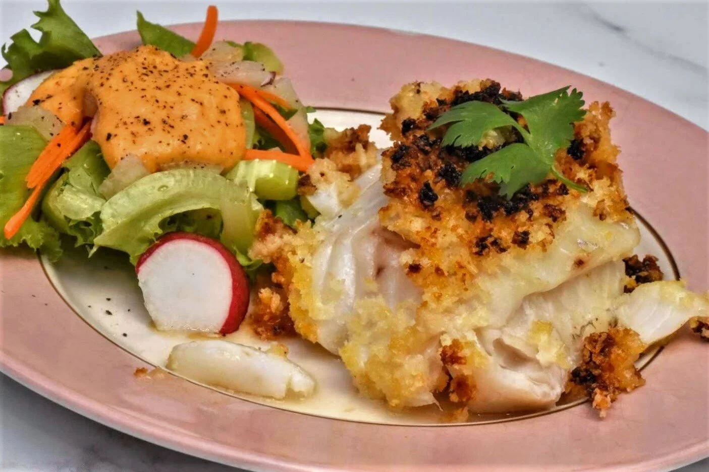 Baked Cod with Citrus Honey Crust