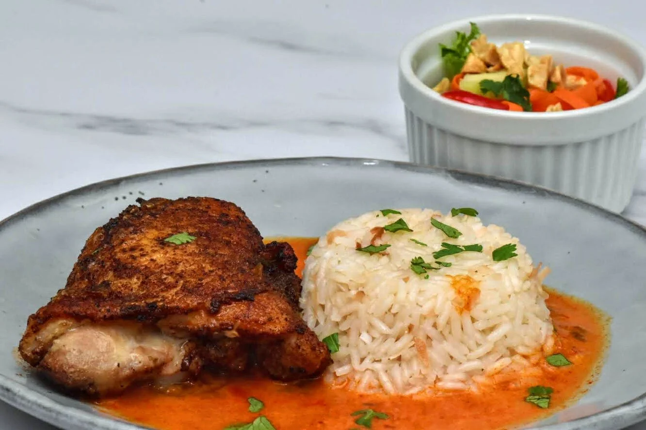 Crispy Chicken with Red Thai Curry