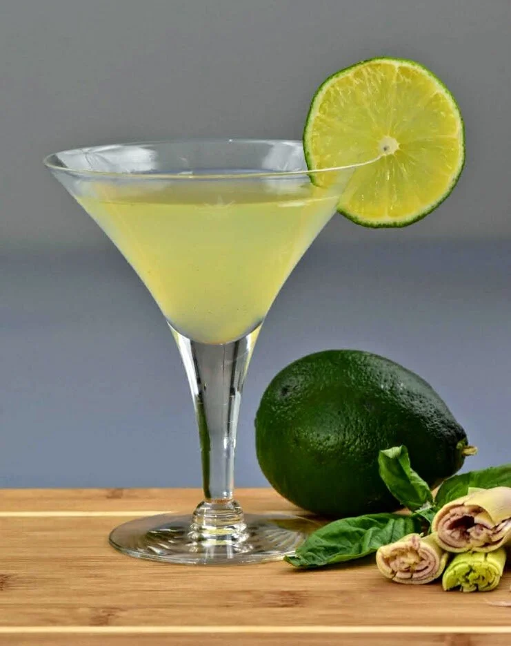 Lemongrass-Basil Vodka Gimlet