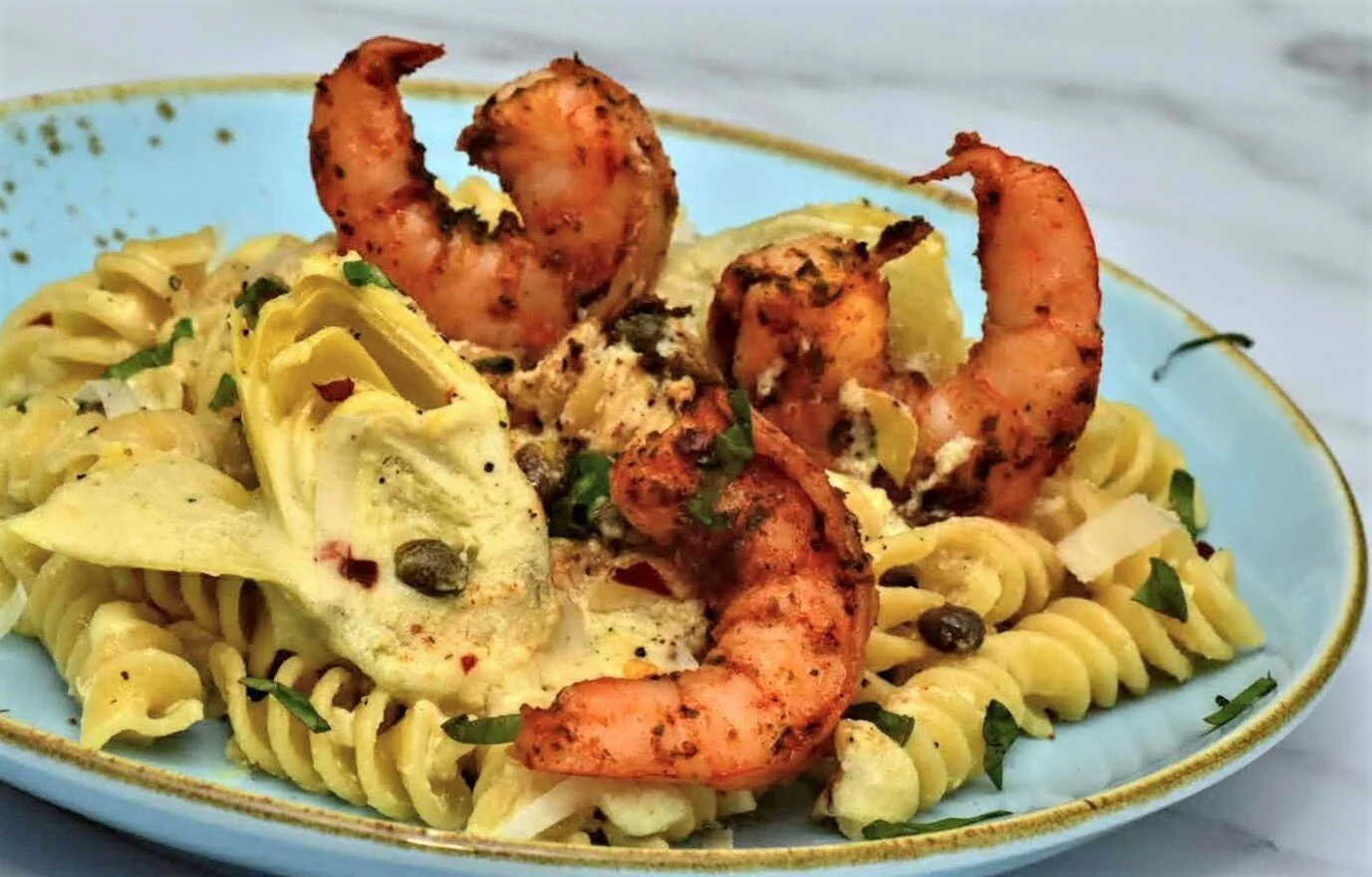 Creamy Artichoke Pasta with Lemon and Capers