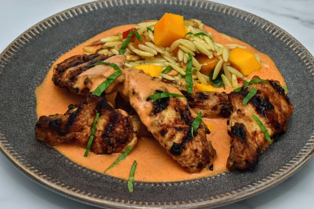 Grilled Wings with Thai Curry Dipping Sauce