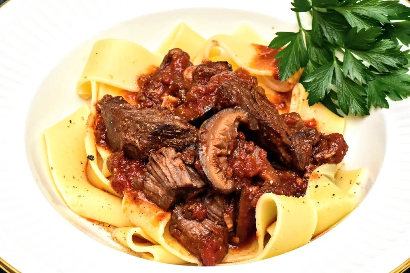 Braised Beef and Shiitake 